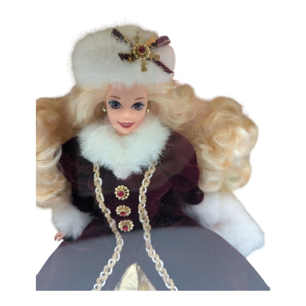 Vintage Barbie Happy Holidays Special Edition Doll Purple Eyes 1996 Mattel 15646 - Picture 14 of 16